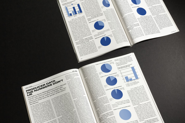 Graphic design of the Filmmaker magazine