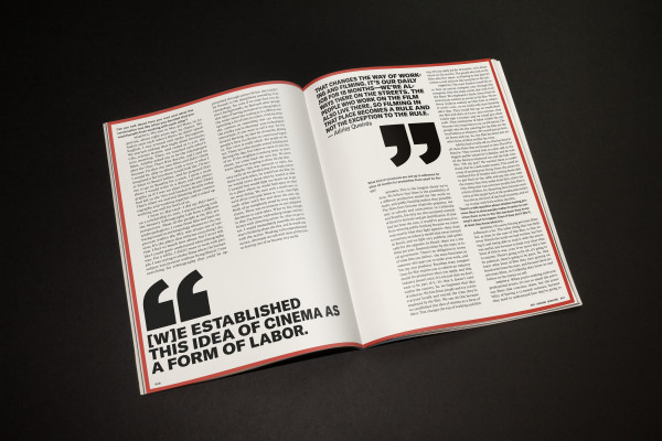 Graphic design of the Filmmaker magazine
