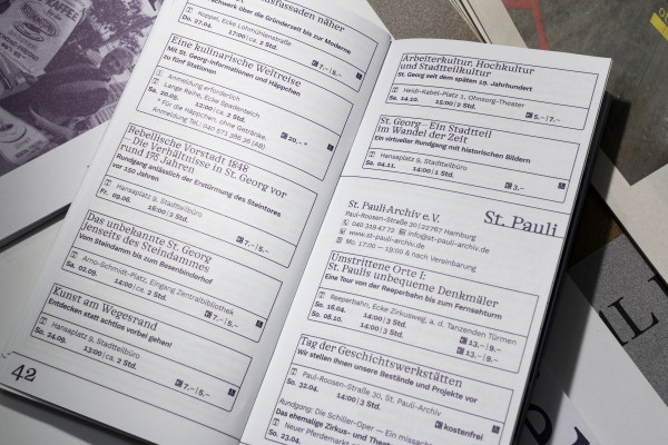 Picture of the graphic design of an inside page of the Kiek Mol! 2023 Issue