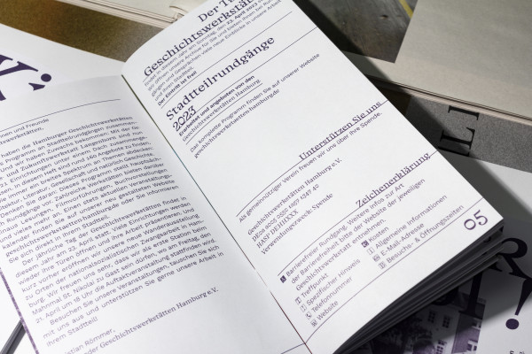 Picture of the graphic design of an inside page of the Kiek Mol! 2023 Issue