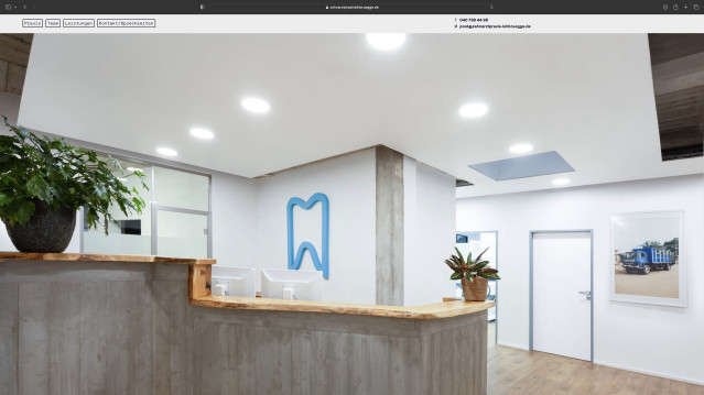 Re-design of the website for Zahnarztpraxis Lohbrügge